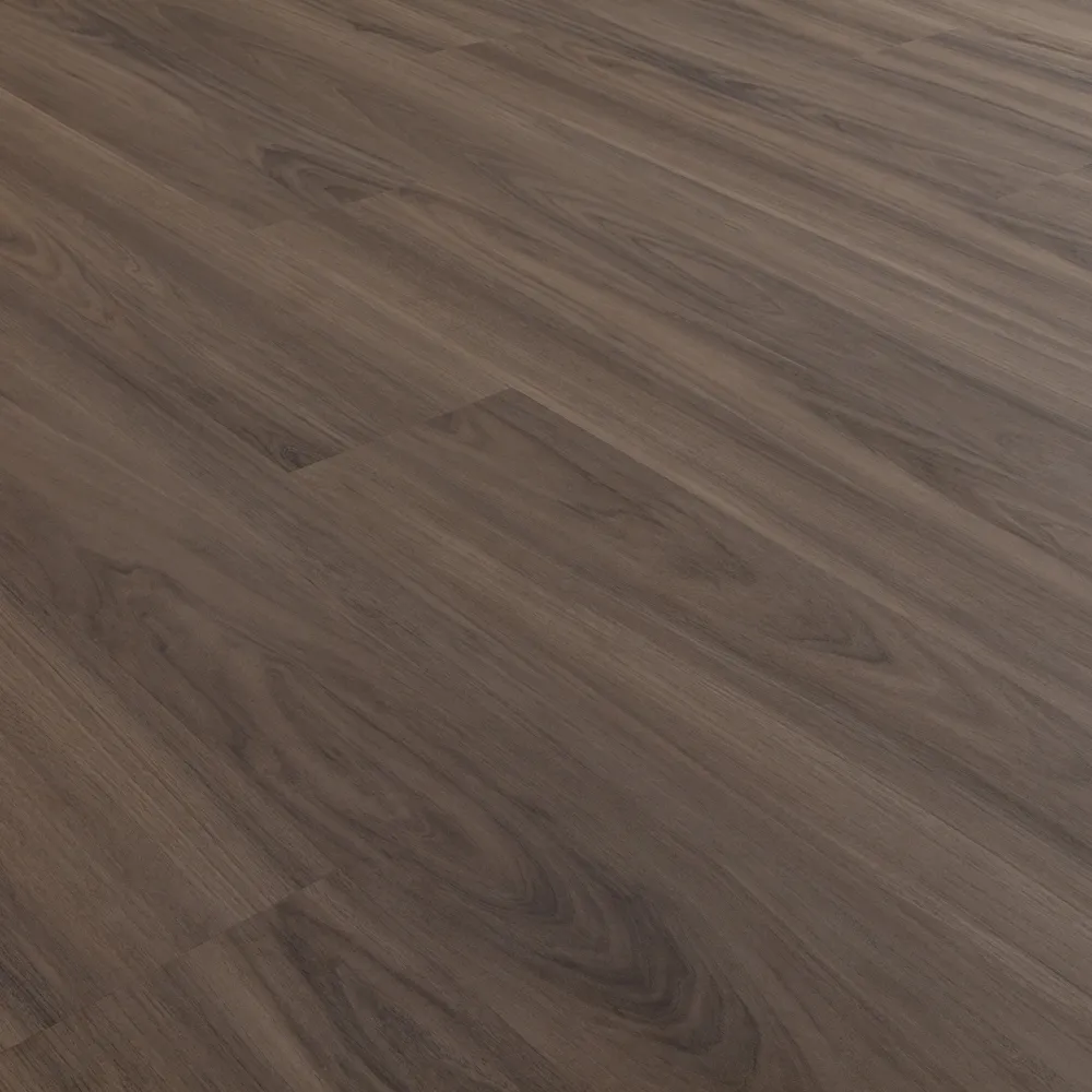 Closeup view of a floor with Berlin Terrace vinyl flooring installed